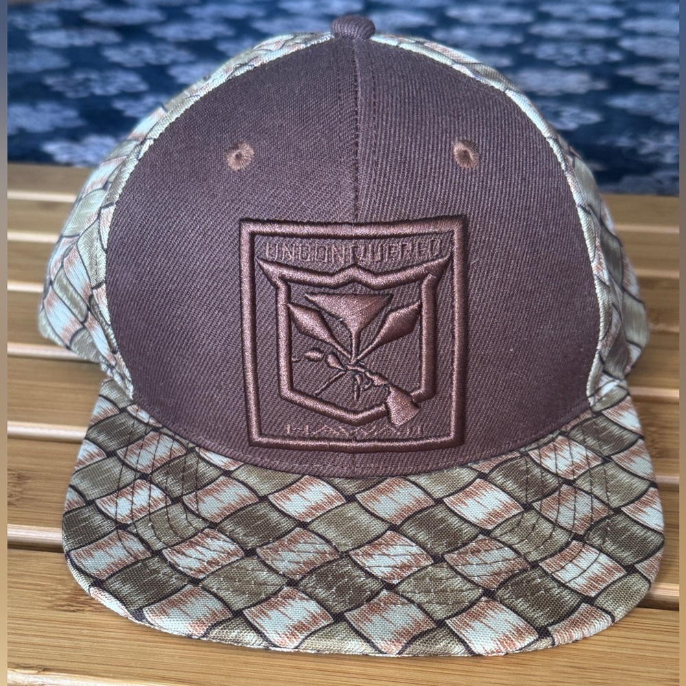Hawaii Brown and Tan Cap with Embroidered Logo